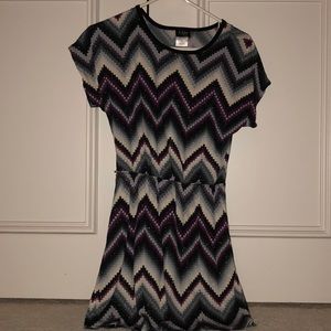 purple chevron dress